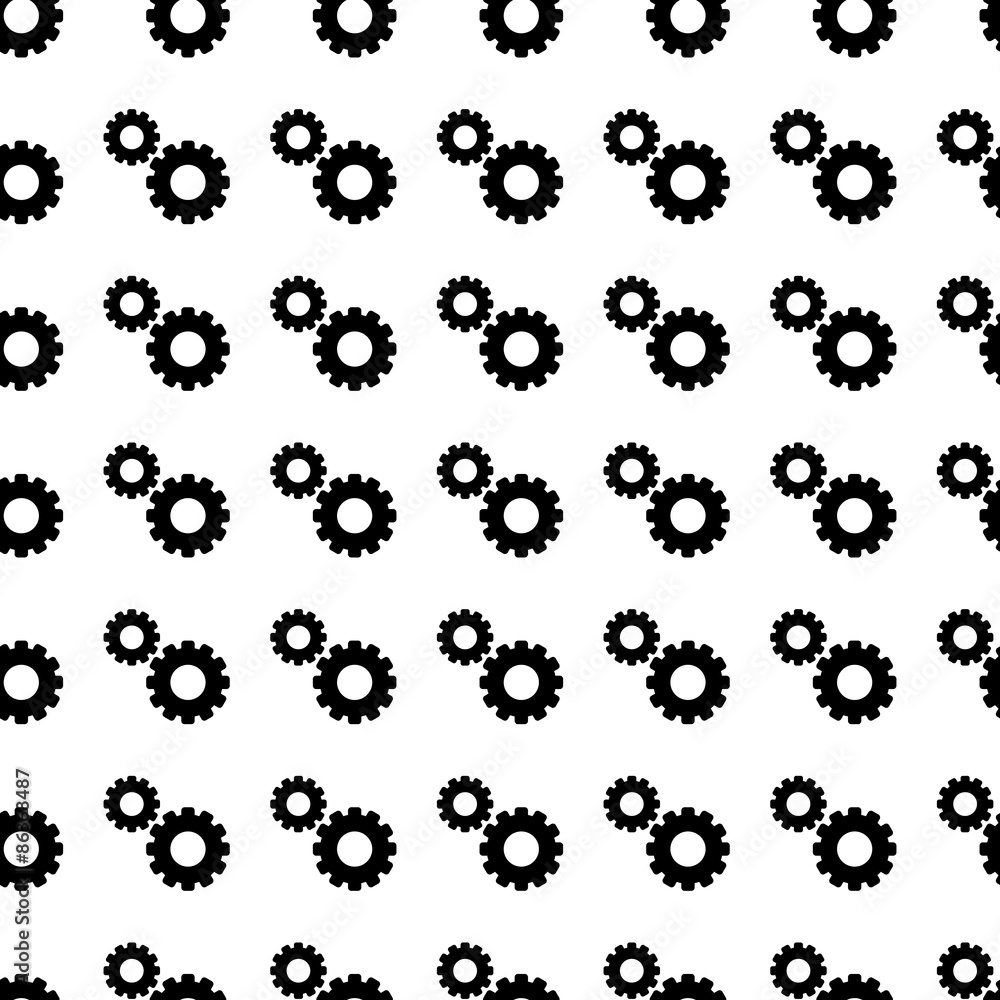 Two gears seamless pattern. Vector Two gears seamless pattern. Vector