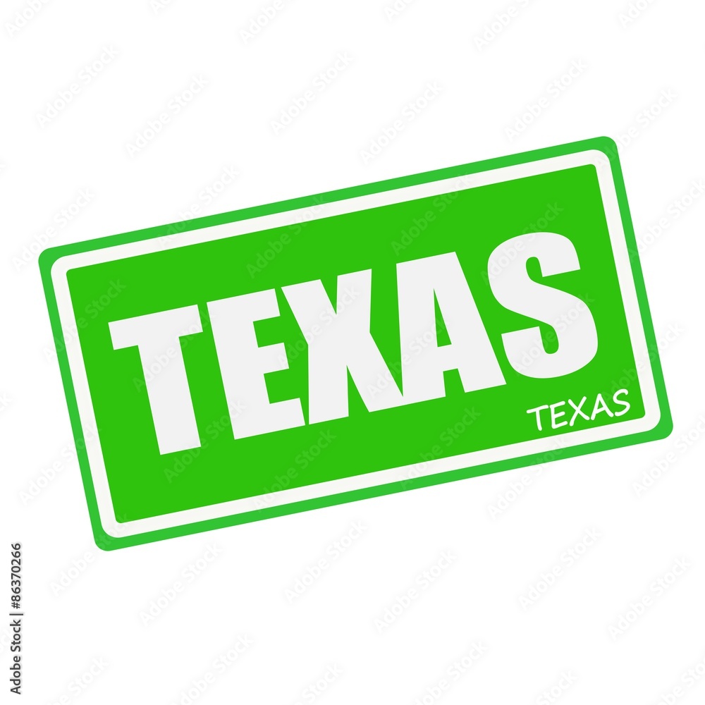 Fototapeta premium TEXAS white stamp text on green