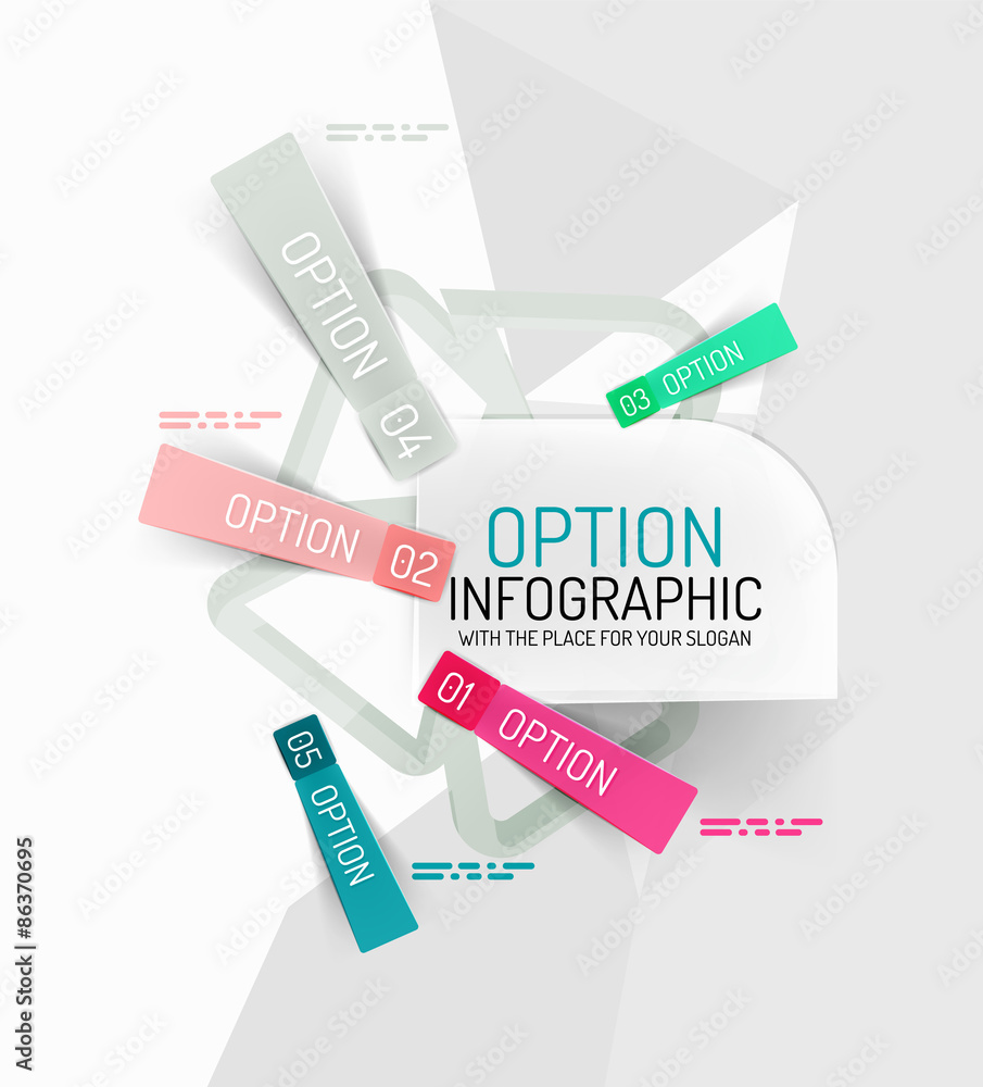 Fototapeta premium Colorful fresh sticker infographics