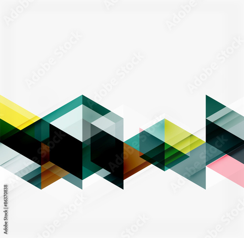 Abstract geometric background. Modern overlapping triangles