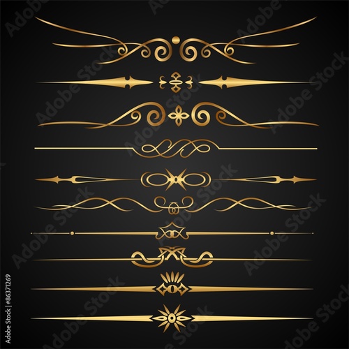 border elements set 