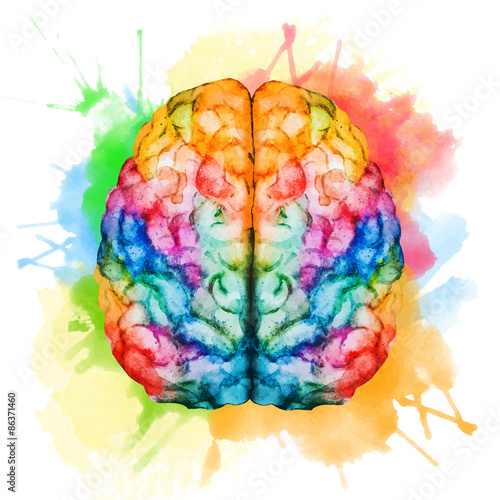 Watercolor brain
