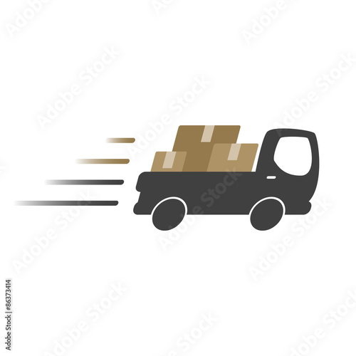 Delivery truck icon, logo 