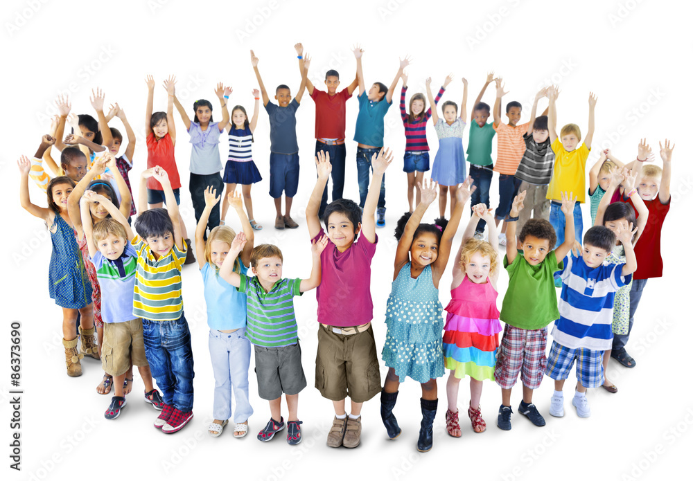 Fototapeta premium Diversity Childhood Children Happiness Innocence Friendship Conc