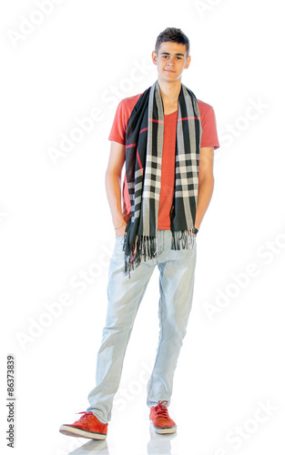 Young Man In Casual Clothes Isolated On White