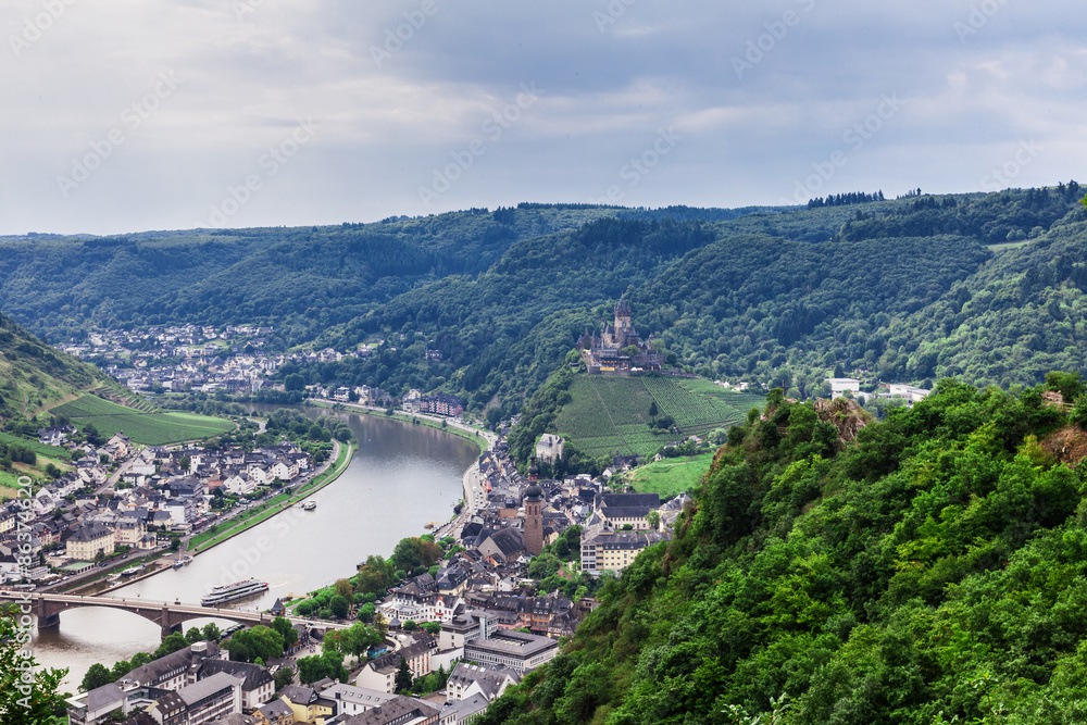 Cochem on the Moselle river