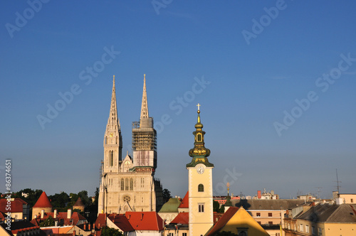 View from Zagreb Upper town to the Cathedral © iandmphotography