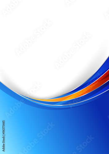 Blue modern folder with metal border design