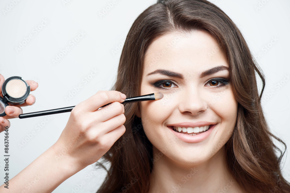 Beautiful young girl is preparing for date Beautiful young girl is preparing for date