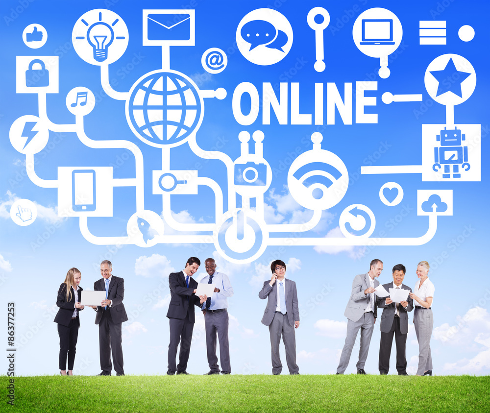 Global Online Communication Social Networking Technology Concept Global Online Communication Social Networking Technology Concept
