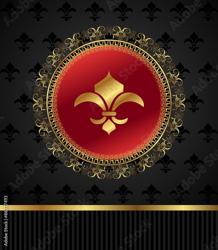 vintage frame with floral medallion