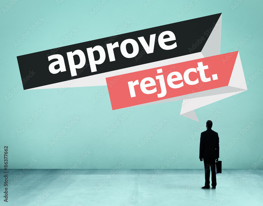 Approve Reject Cancelled Decision Selection Concept Approve Reject Cancelled Decision Selection Concept