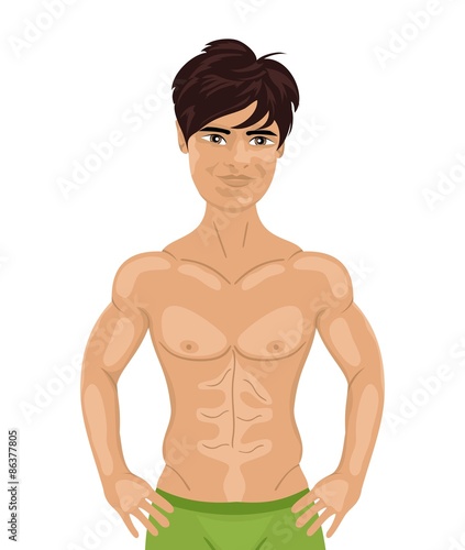 sexy guy isolated