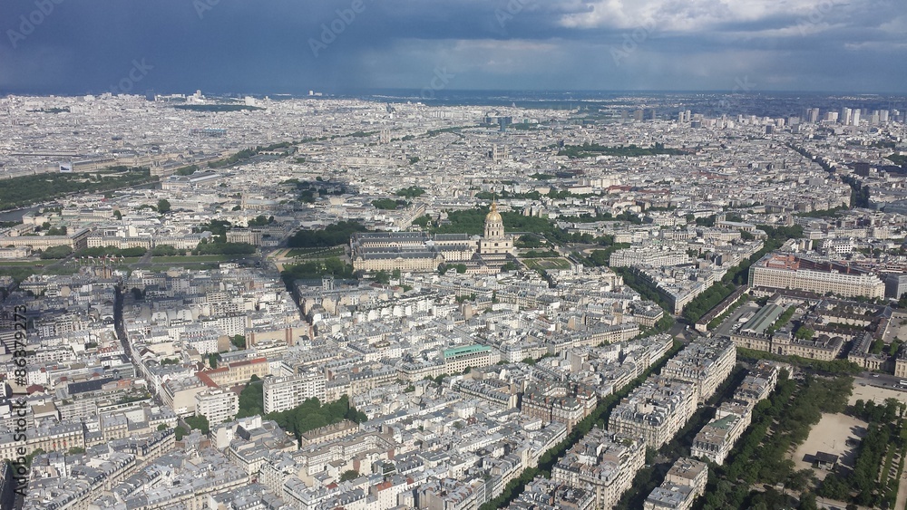Aerial View Paris France