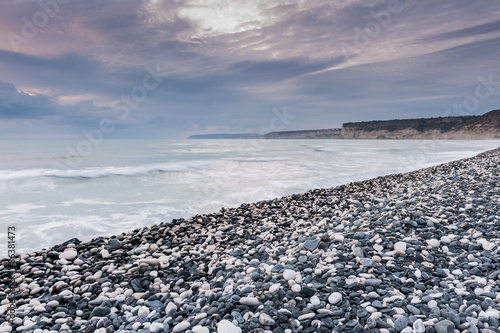 Photography Sea and pebbly beach (Kourion beach, Cyprus)