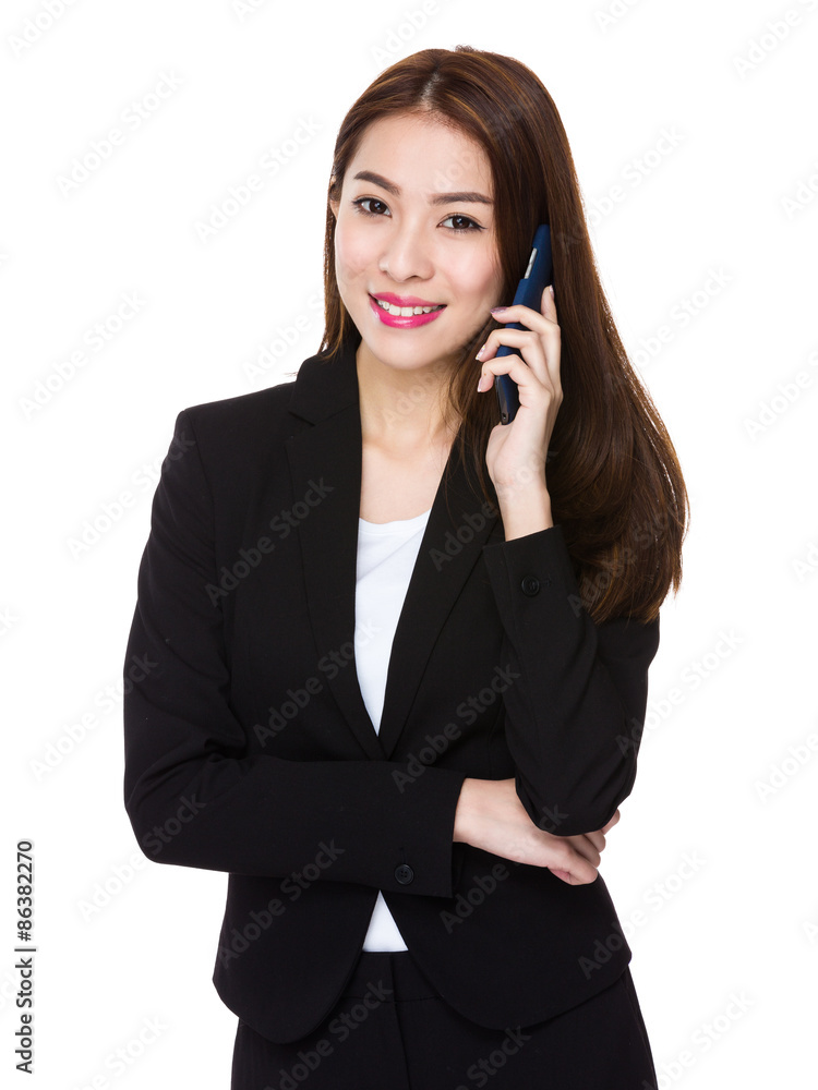 Young businesswoman chat on cellphone Young businesswoman chat on cellphone