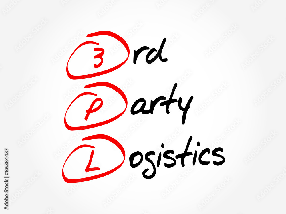 3PL - 3rd Party Logistics, acronym business concept 3PL - 3rd Party Logistics, acronym business concept