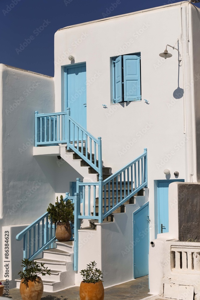 Blue Greek Doors and Windows