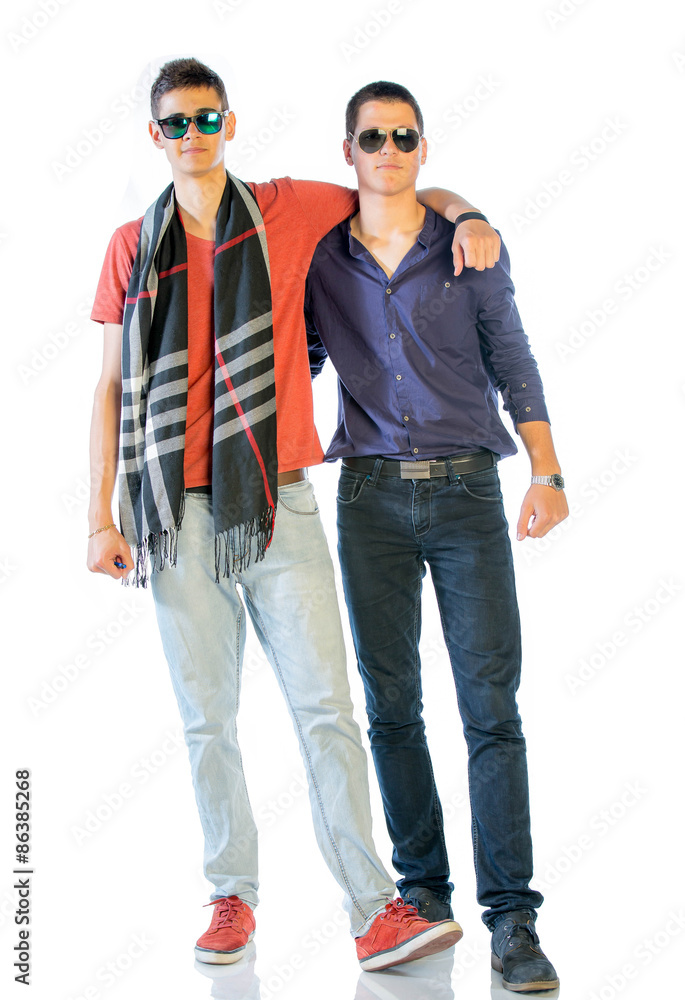 Two Teenagers In Casual Clothes