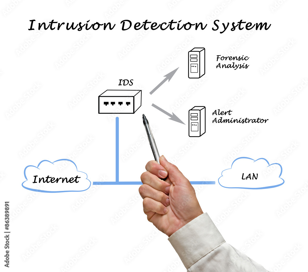 diagram of Intrusion Detection System Stock Photo | Adobe Stock