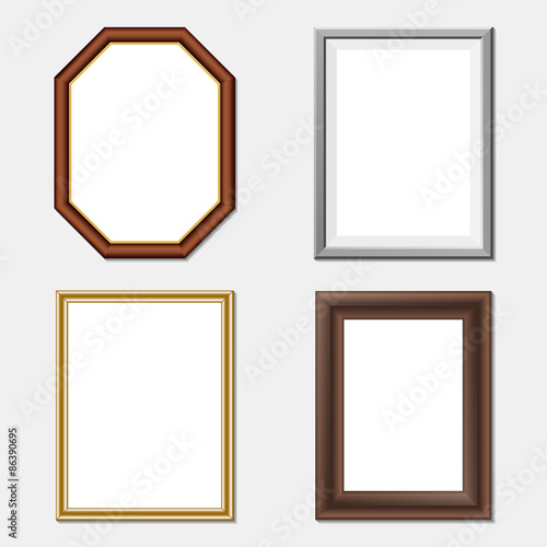 Vector wooden frame set.