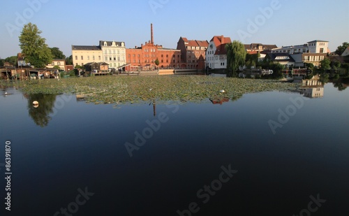 Blick zum Mühlendamm in Brandenburg