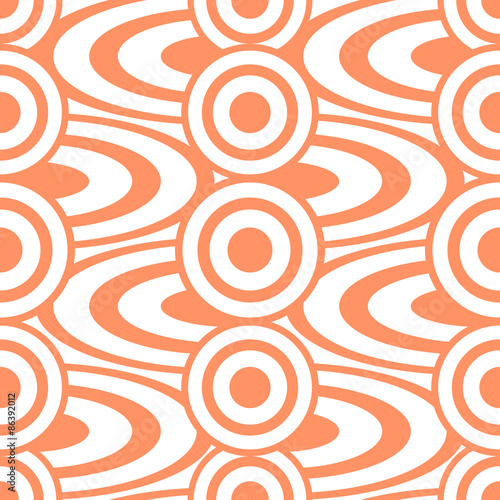 Cheerful abstract seamless print of circles and rings