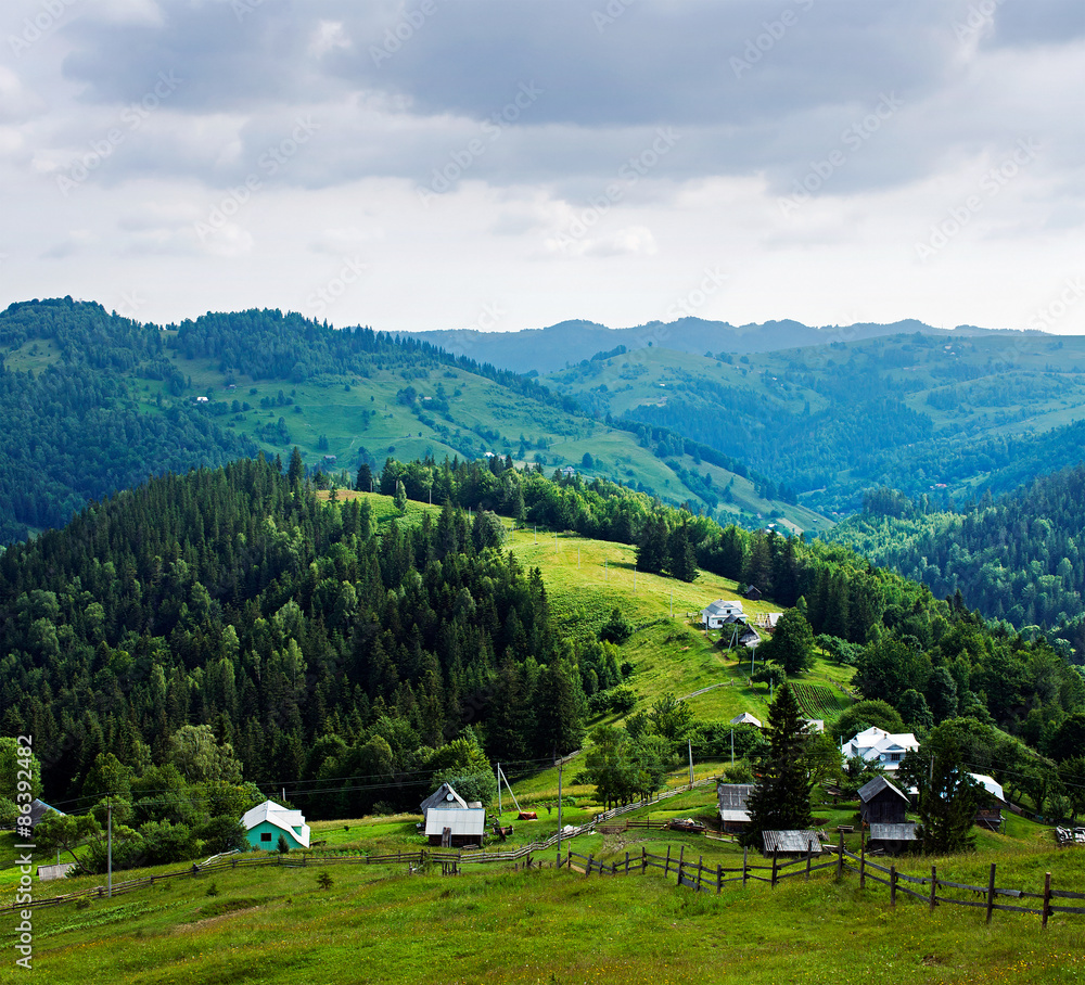Fototapeta premium Small mountain village