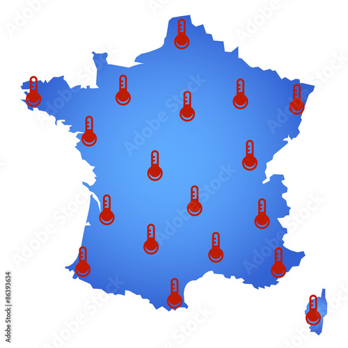 Carte de france canicule
