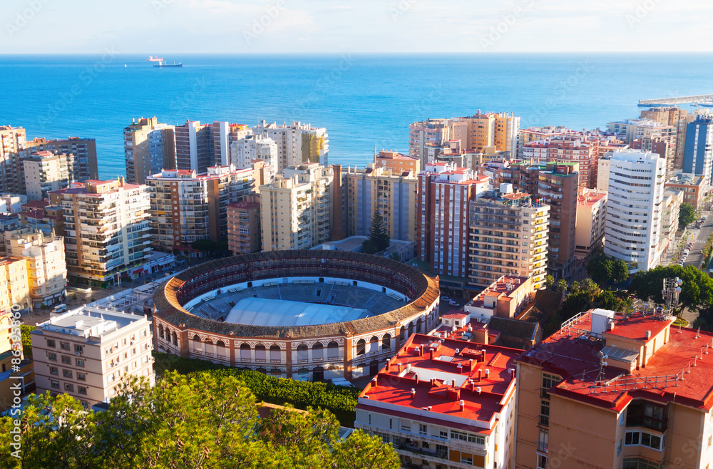 Naklejka premium Aerial view of Malaga