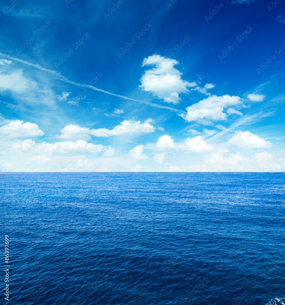 Fototapeta premium caribbean sea and perfect sky