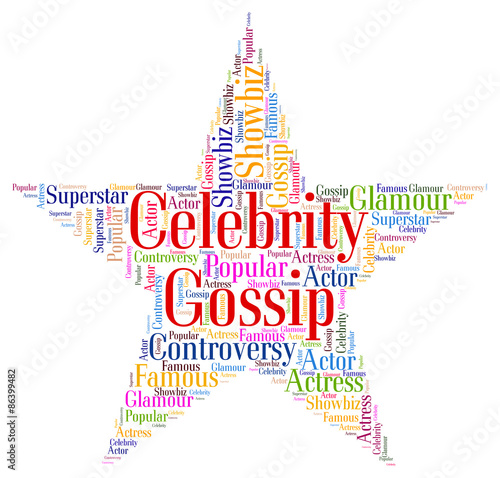 Bilde på lerret Celebrity Gossip Means Chat Room And Fame