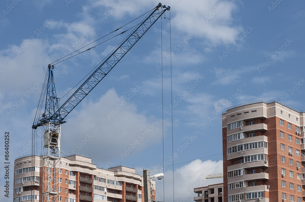 Completion of construction. Two apartment houses and the constru