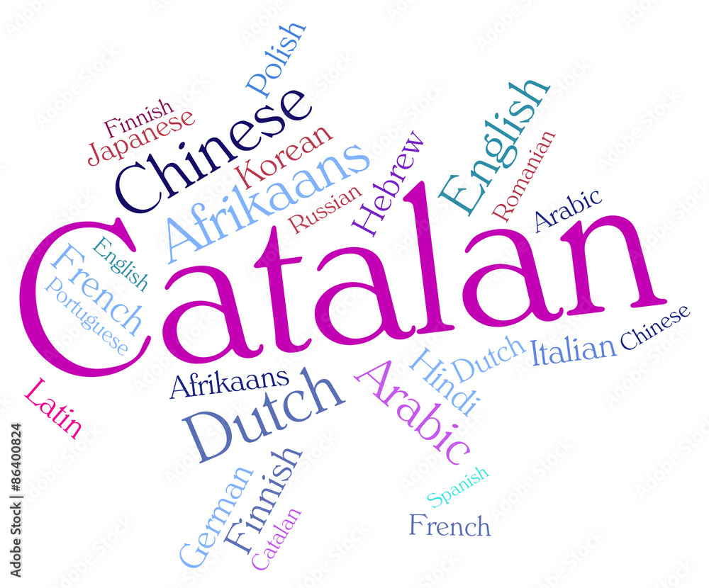 Fototapeta premium Catalan Language Means Speech Lingo And Word
