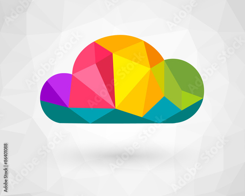 Colorful polygon cloud