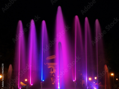 Colorful violet fountain.