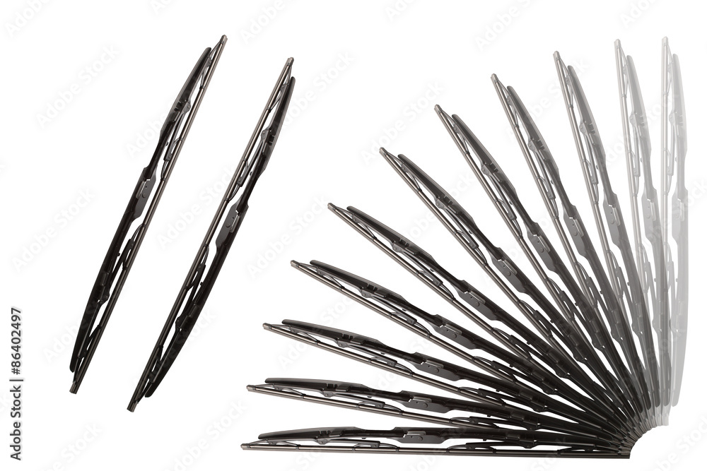 Wndscreen wipers on a white background Wndscreen wipers on a white background