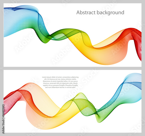 Abstract color wave design element