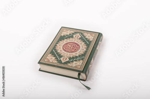 Holy Quran  on white background for muslims people