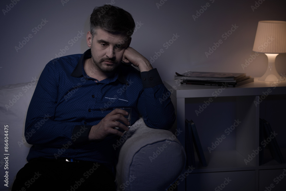 Man drinking alone Man drinking alone