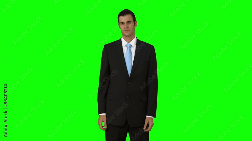 Businessman pointing something with his finger Businessman pointing something with his finger