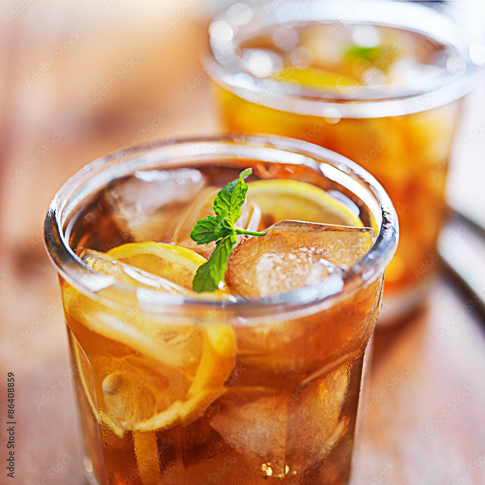 iced southern sweet tea close up iced southern sweet tea close up