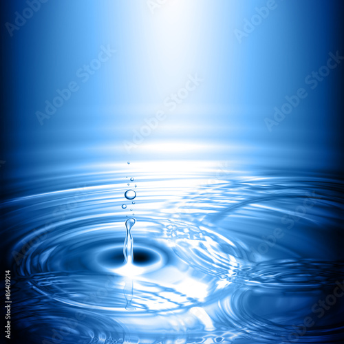Water Drop Ripple Wave Radial Rain Light Background; Eps10; No Mesh