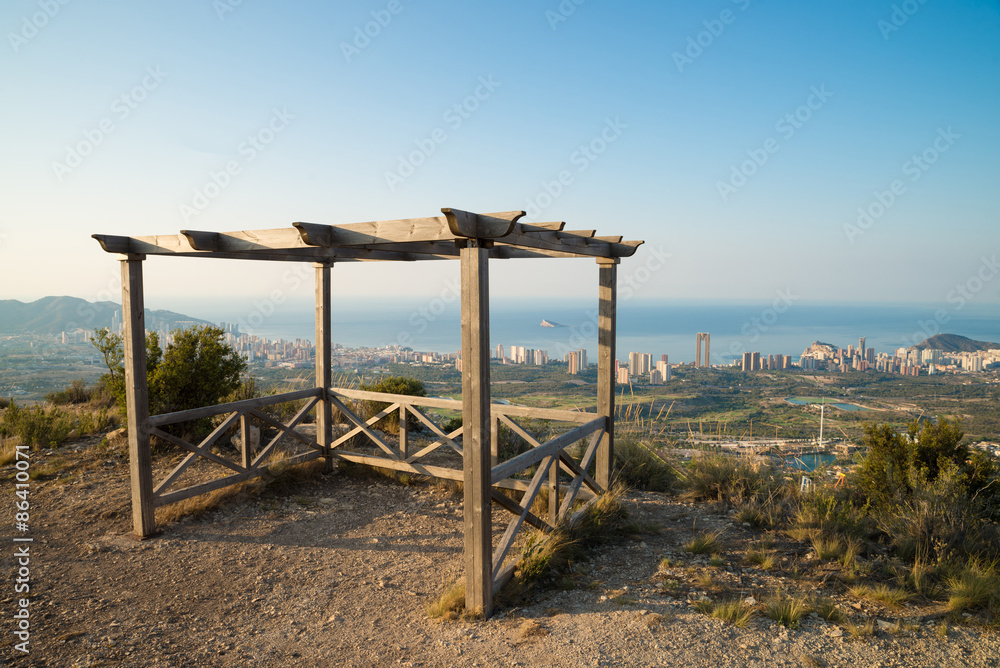 Benidorm from a hilltop viewpoint Benidorm from a hilltop viewpoint