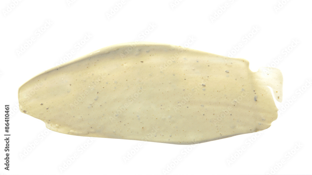 Beige color scrub cream stroke on background Beige color scrub cream stroke on background