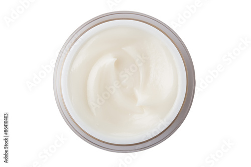 Close up of beauty cream on background with clipping path
