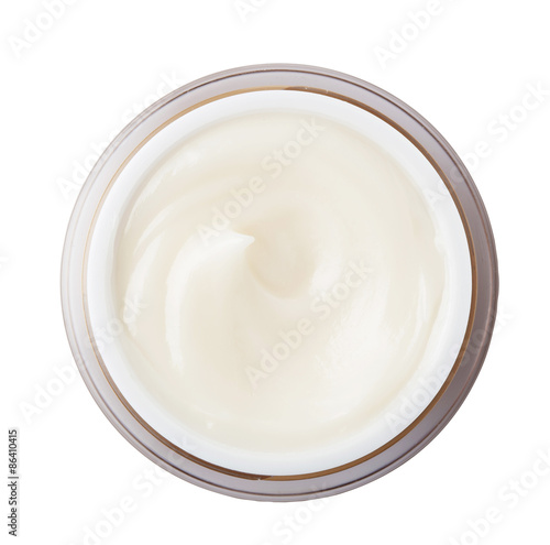 Close up of beauty cream on background with clipping path
