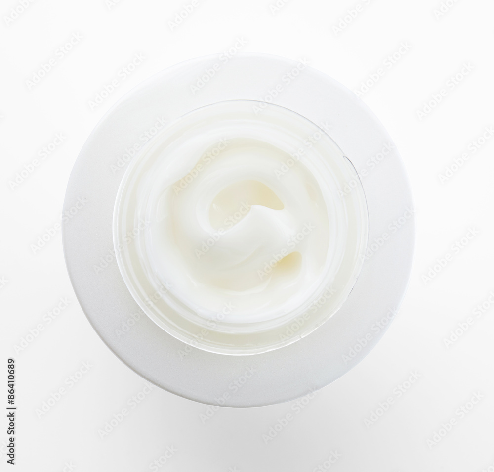 Close up of beauty cream on background with clipping path Close up of beauty cream on background with clipping path