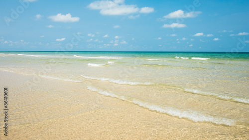 Bright water with beautiful beach at Koh Chang island  Thailand