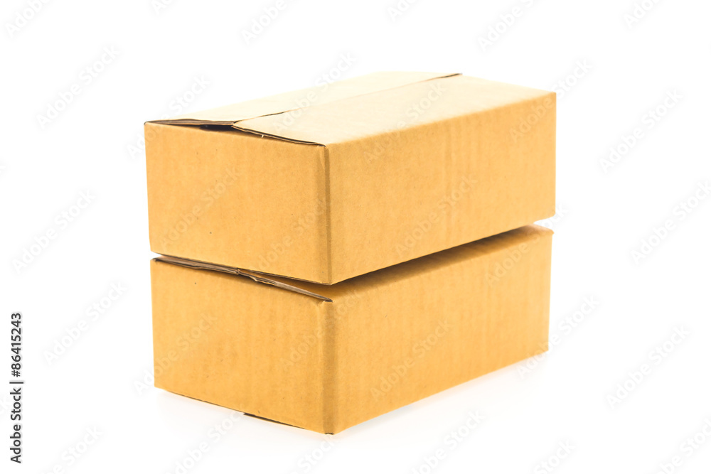 Brown box isolated Brown box isolated